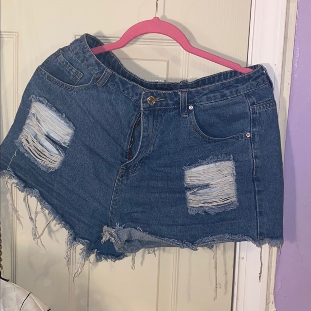 Denim shorts